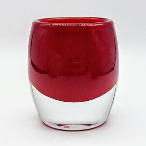 Crate & Barrel Ruby Diva Glass Votive Candle Holder